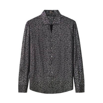 Tonal Leopard Shirt BLACK