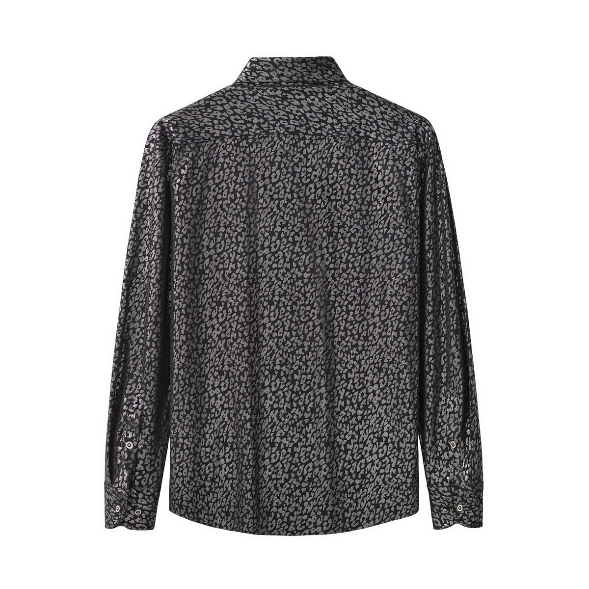 Tonal Leopard Shirt BLACK