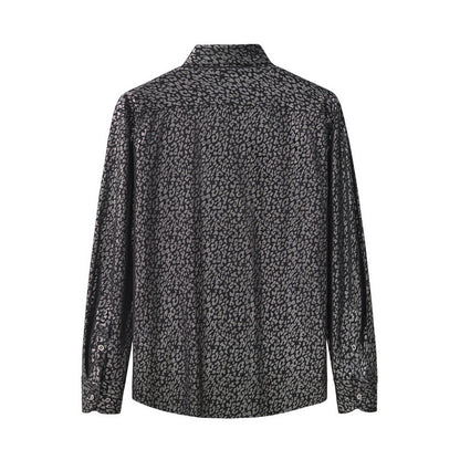 Tonal Leopard Shirt BLACK