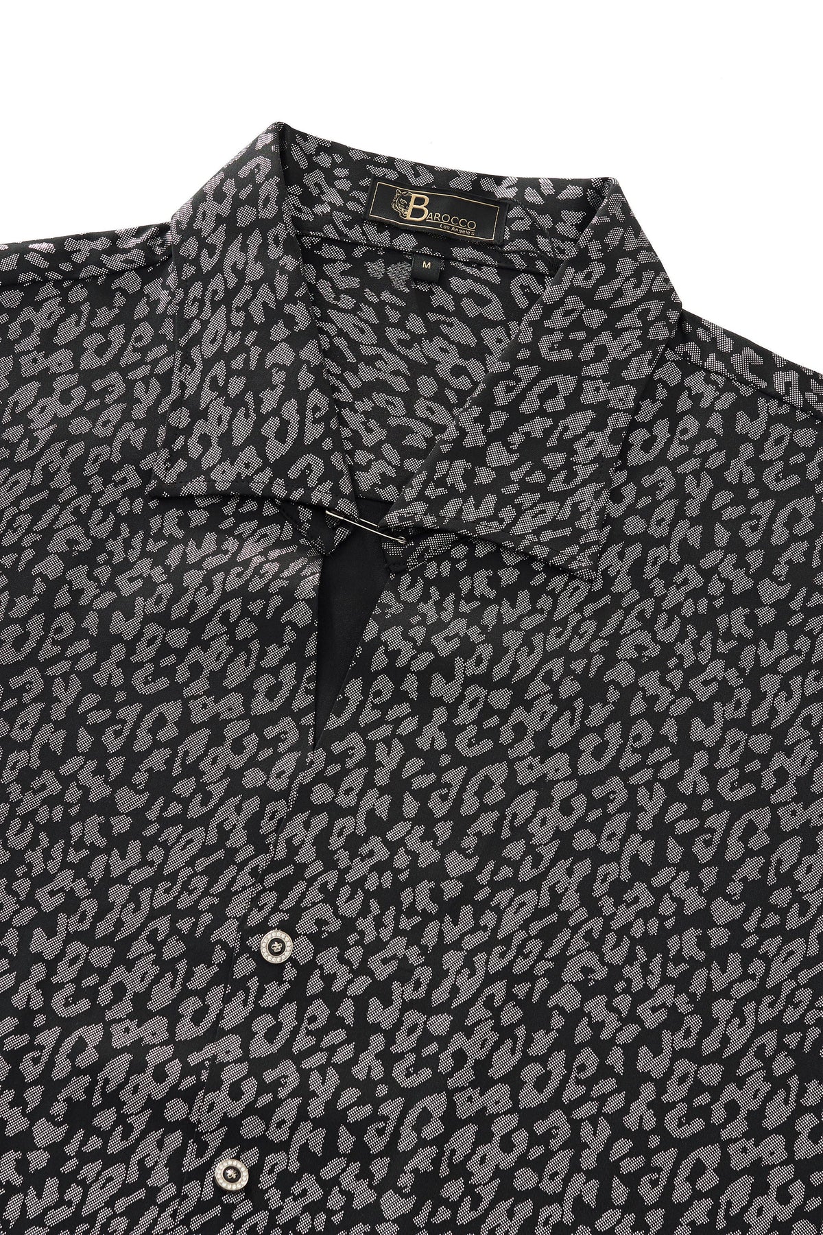 Tonal Leopard Shirt BLACK