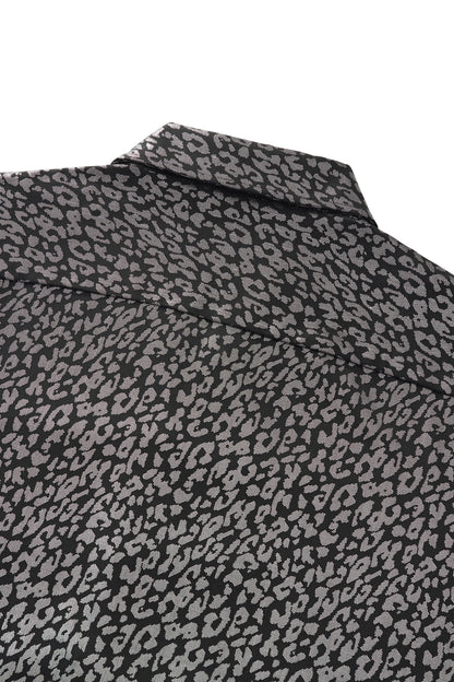 Tonal Leopard Shirt BLACK