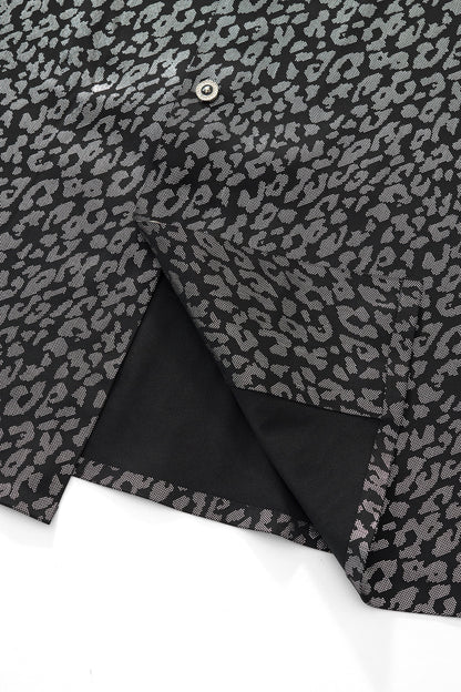 Tonal Leopard Shirt BLACK