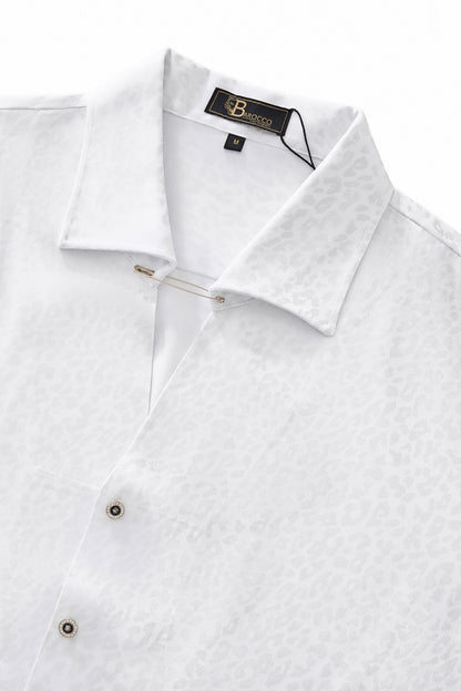 Tonal Leopard Shirt WHITE