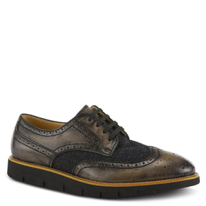 L'Artiste Beaufort Black Wingtip Dress Shoes - Dudes Boutique