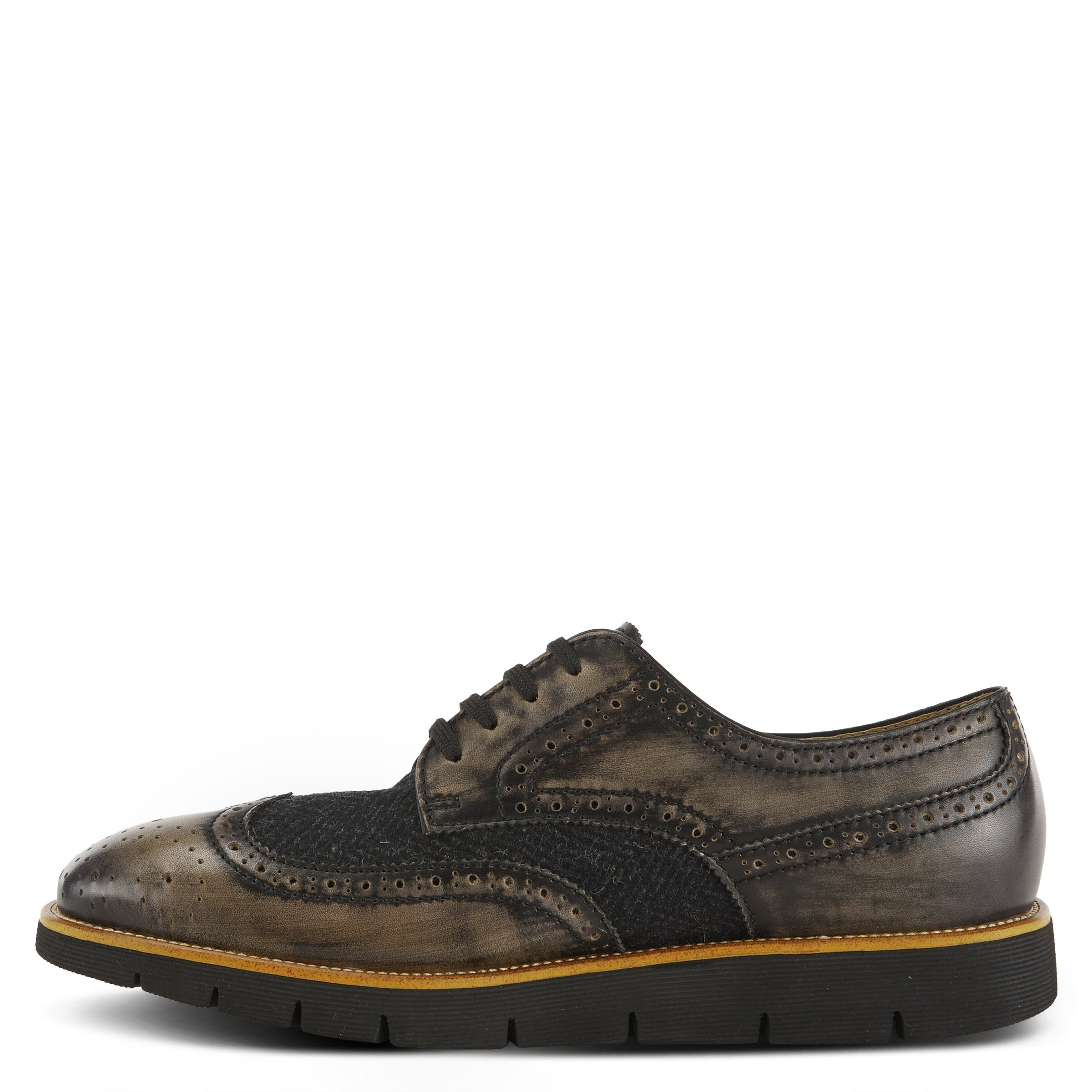 L'Artiste Beaufort Black Wingtip Dress Shoes - Dudes Boutique