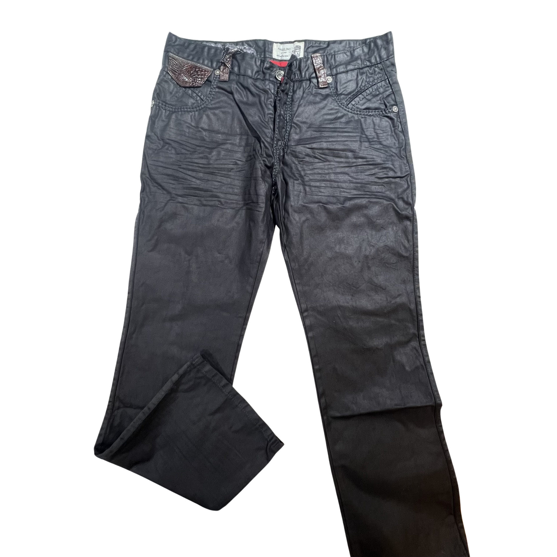 Kashani x Angelino Jeans w/ Brown Alligator Pockets - Dudes Boutique