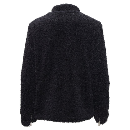 Teddy Luxe Fleece Zip-Up Jacket BLACK