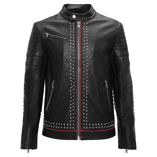 Urban Glimmer PU Leather Moto Jacket BLACK - Dudes Boutique