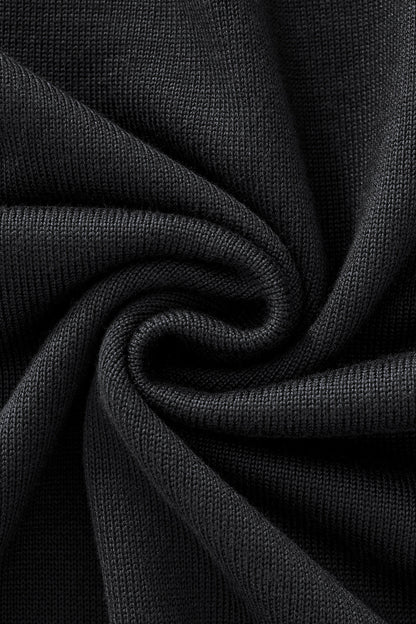 Axis Contrast Stitch Knit LS BLACK