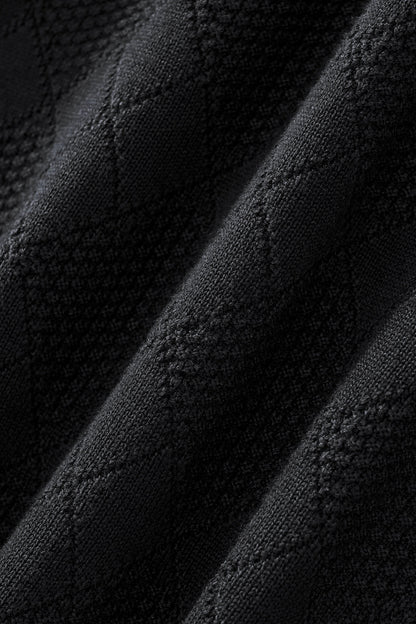 Textura Diamond Knit LS BLACK