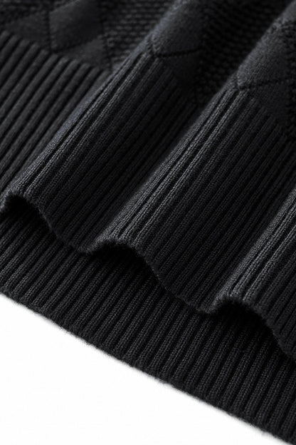 Textura Diamond Knit LS BLACK