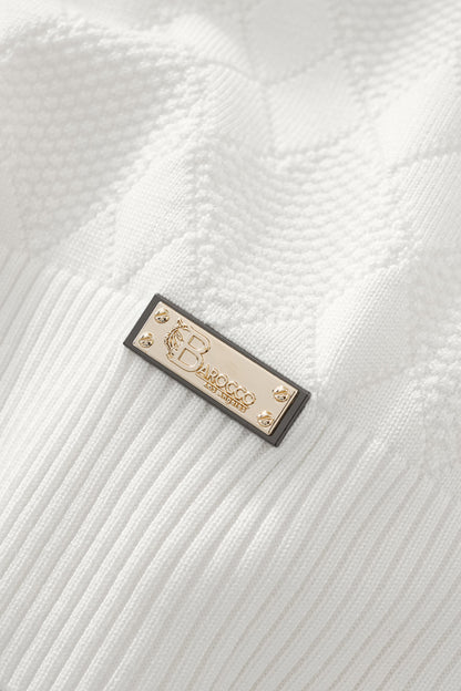 Textura Diamond Knit LS WHITE