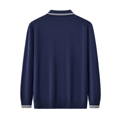 Marquee Cable Knit Cardigan LS NAVY