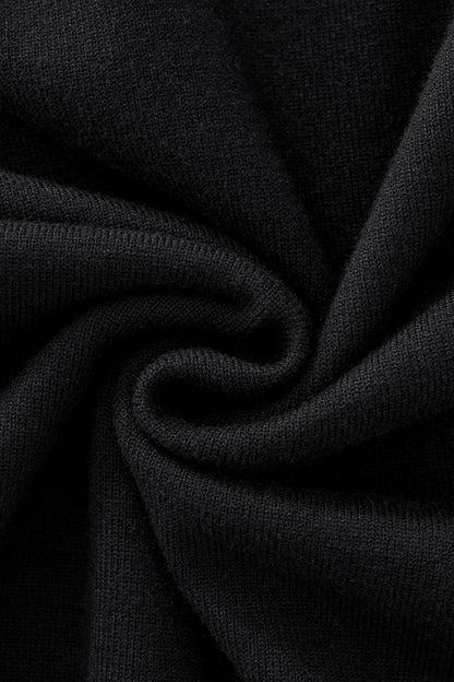 Monarch Tipped Collar Knit Polo LS BLACK