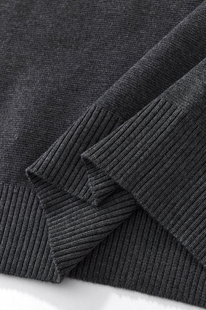 Dual-Layer Knit Fusion LS Sweater Shirt GREY