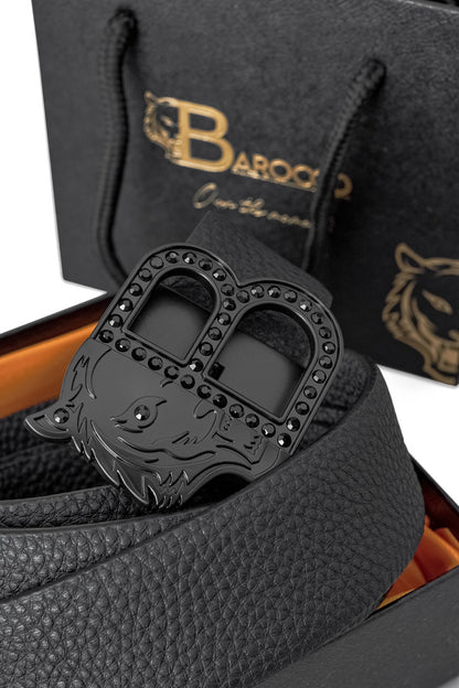 Pebbled Leather Auto BKL Belt – Black Edition BLACK/BLACK
