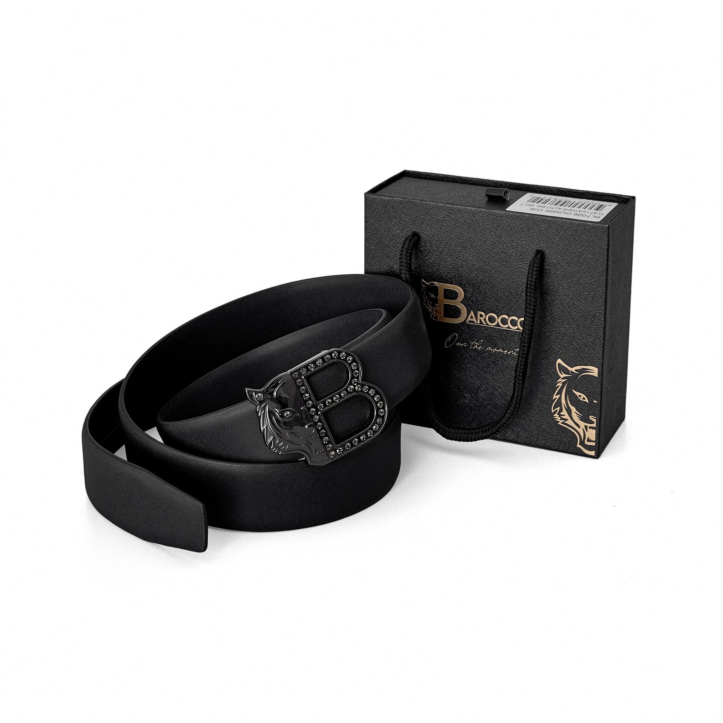 Flat Leather Auto BKL Belt – Blackout Ed. GUN/BLACK