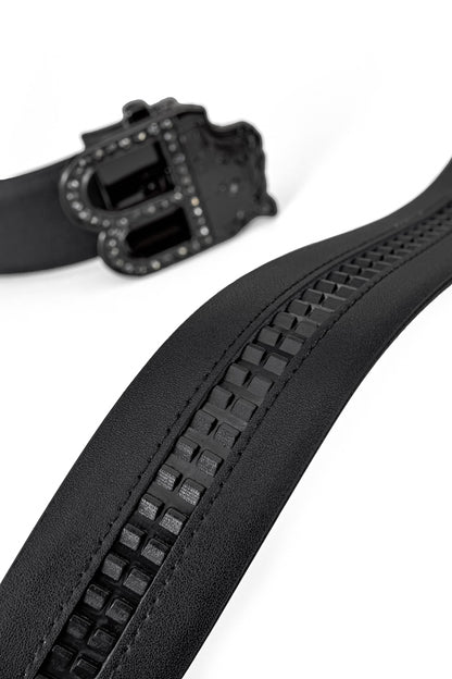 Flat Leather Auto BKL Belt – Blackout Ed. GUN/BLACK