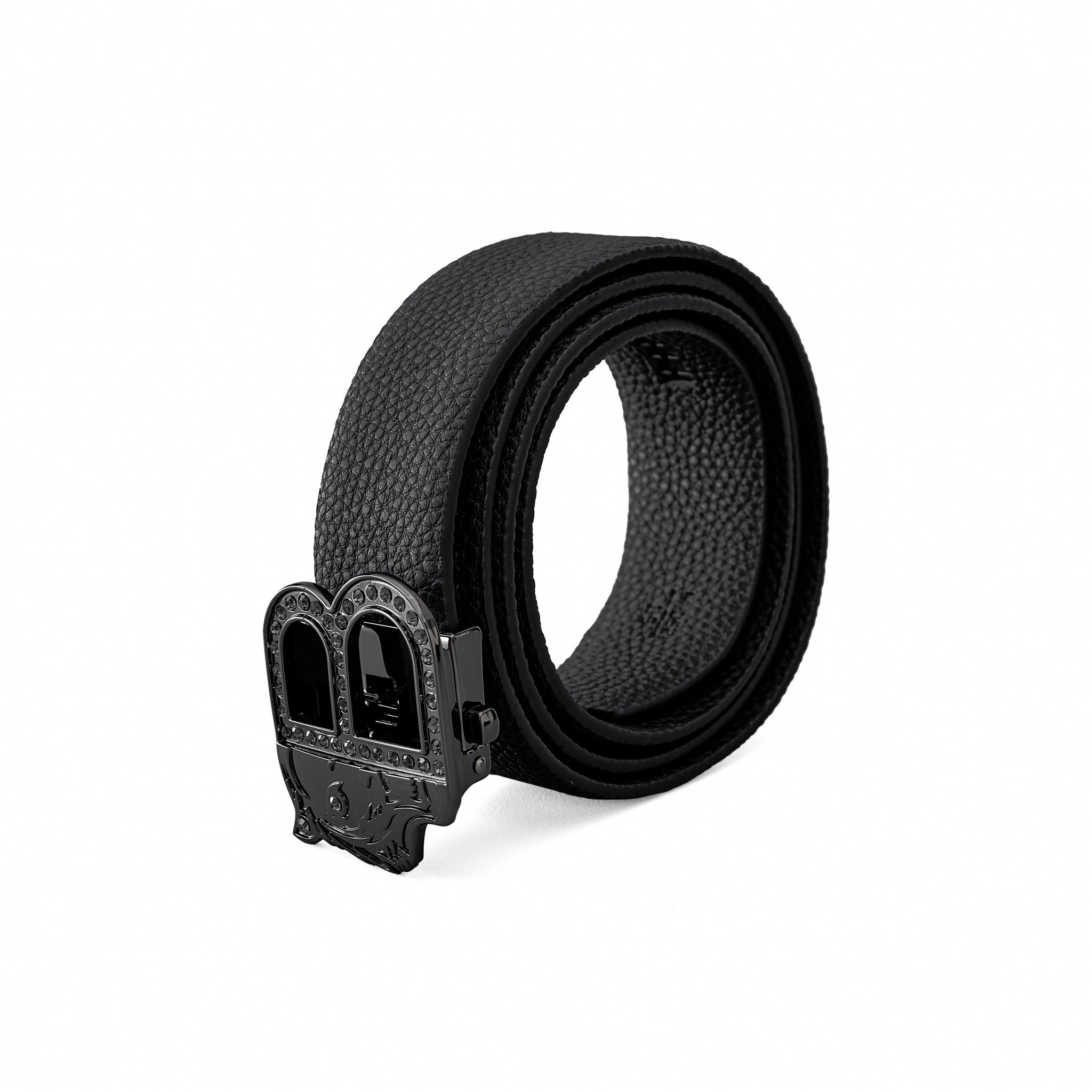 Pebbled Leather Auto BKL Belt – Black Ed. GUN/BLACK