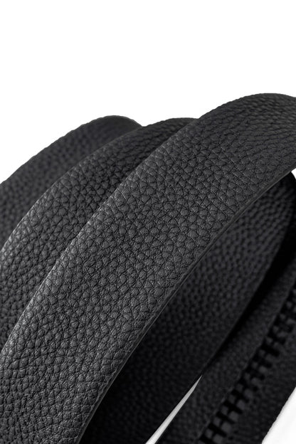 Pebbled Leather Lion Auto BKL Belt – Blackout Ed. BLACK/BLACK