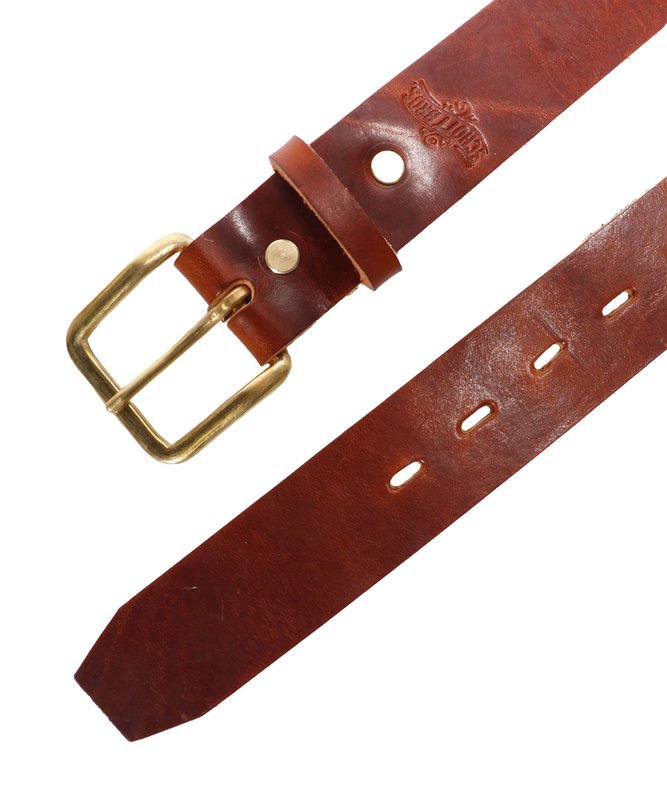 Schott NYC Rust Brown Steerhide Leather Belt - Dudes Boutique