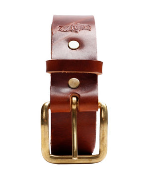 Schott NYC Rust Brown Steerhide Leather Belt - Dudes Boutique