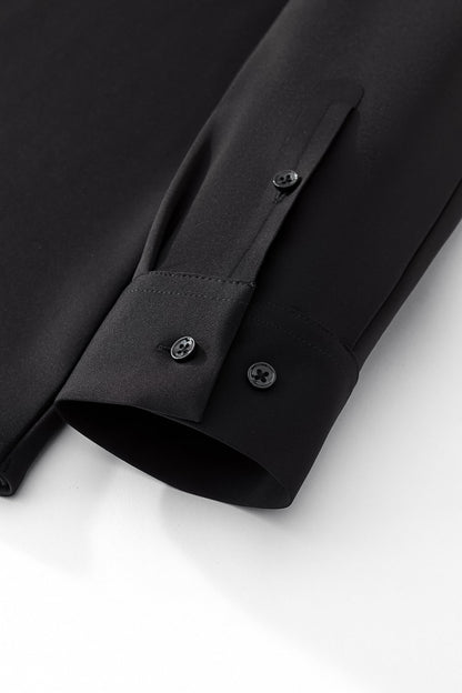 Velvet Core LS button up Shirt BLACK