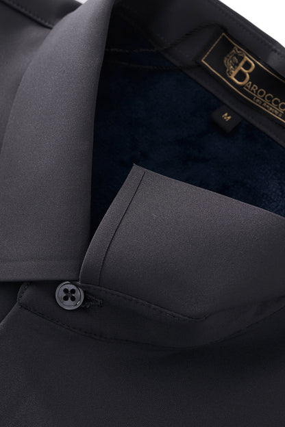 Velvet Core LS button up Shirt DARK GREY