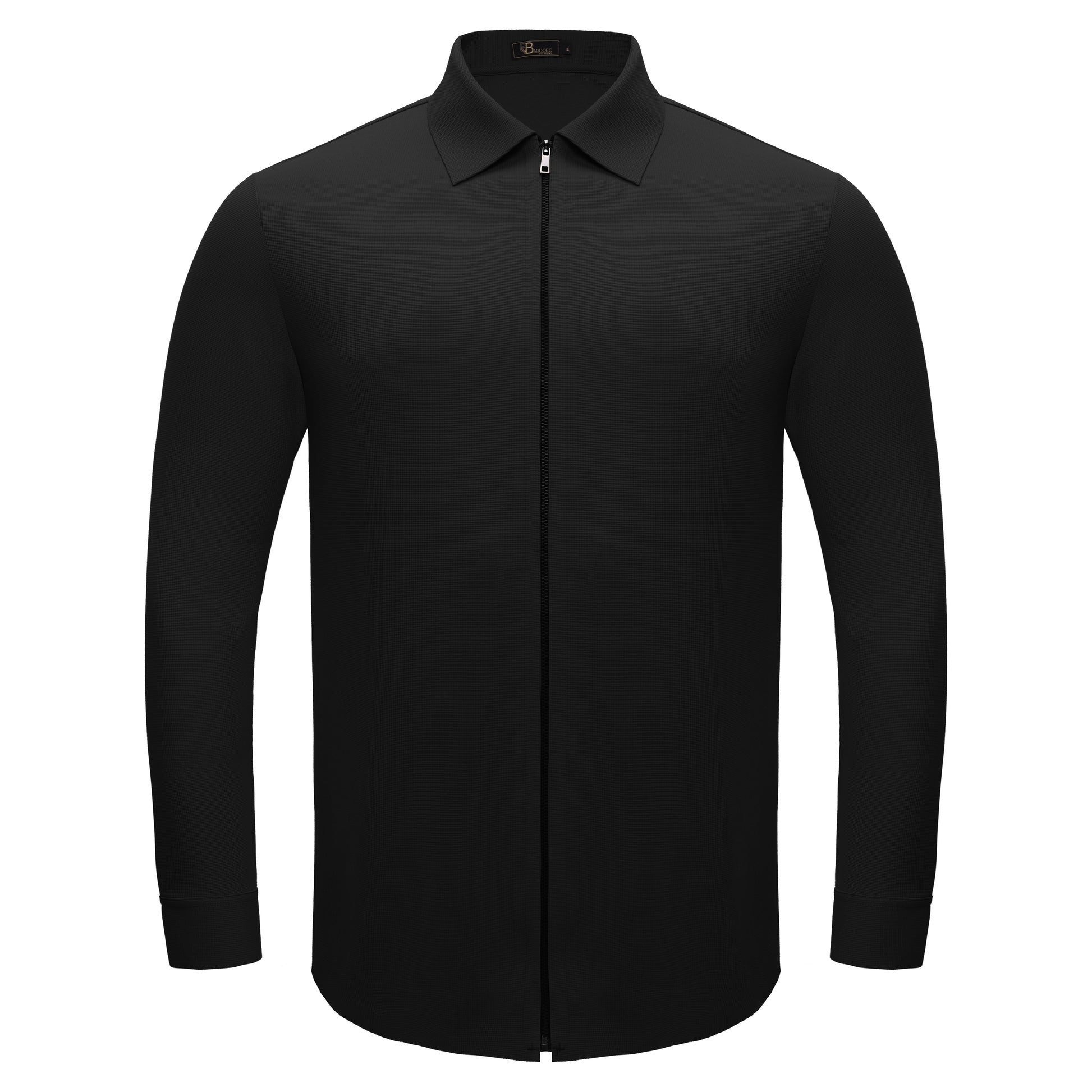 Zenith Zip Shirt BLACK - Dudes Boutique