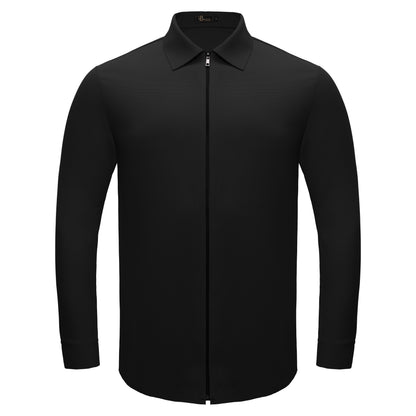 Zenith Zip Shirt BLACK - Dudes Boutique