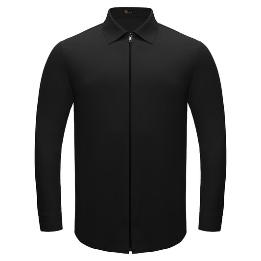 Zenith Zip Shirt BLACK - Dudes Boutique
