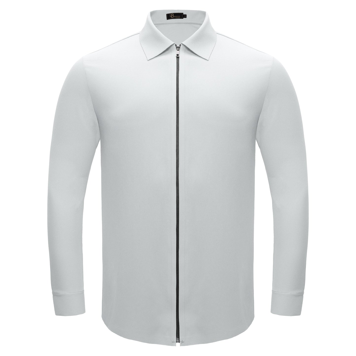 Zenith Zip Shirt WHITE - Dudes Boutique