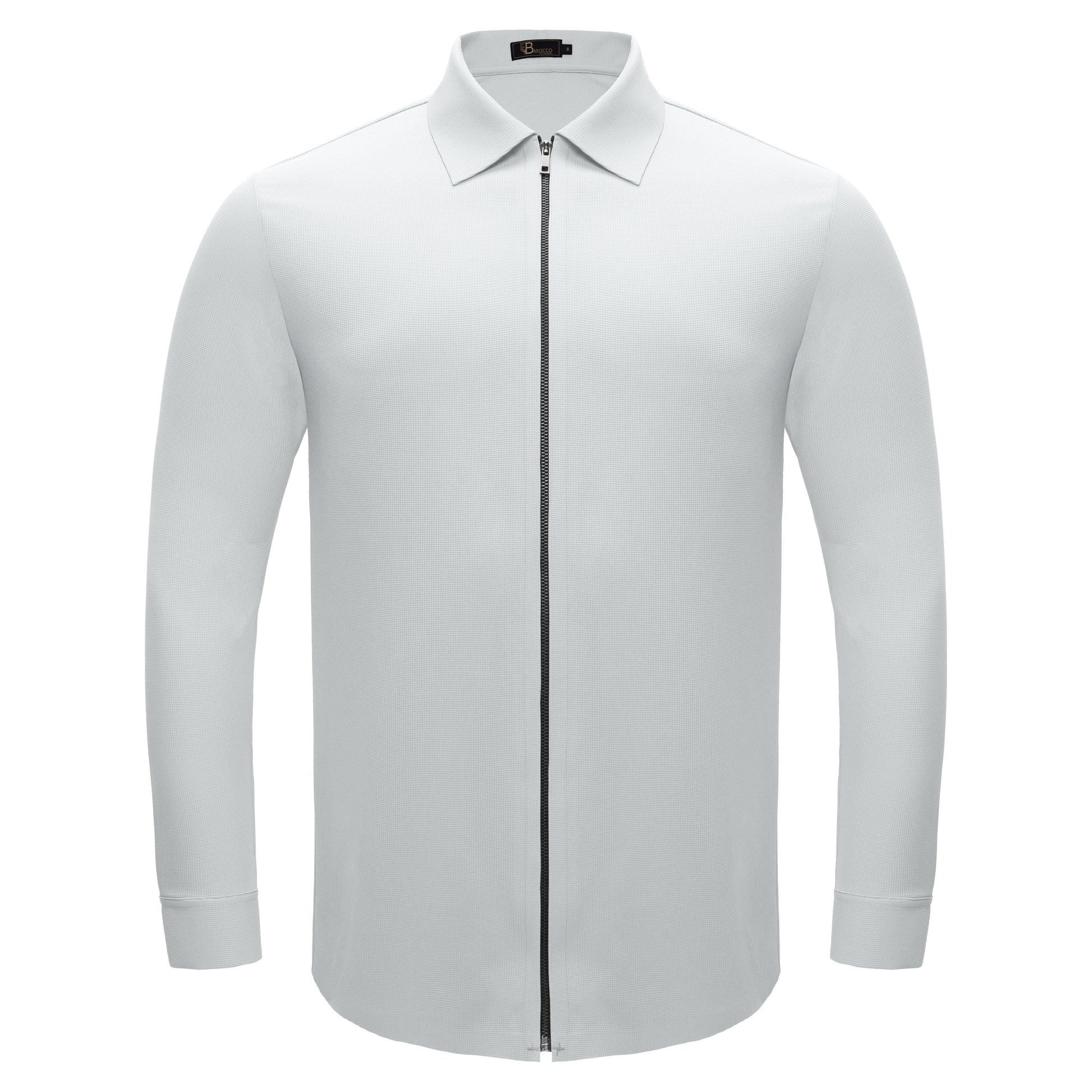Zenith Zip Shirt WHITE - Dudes Boutique
