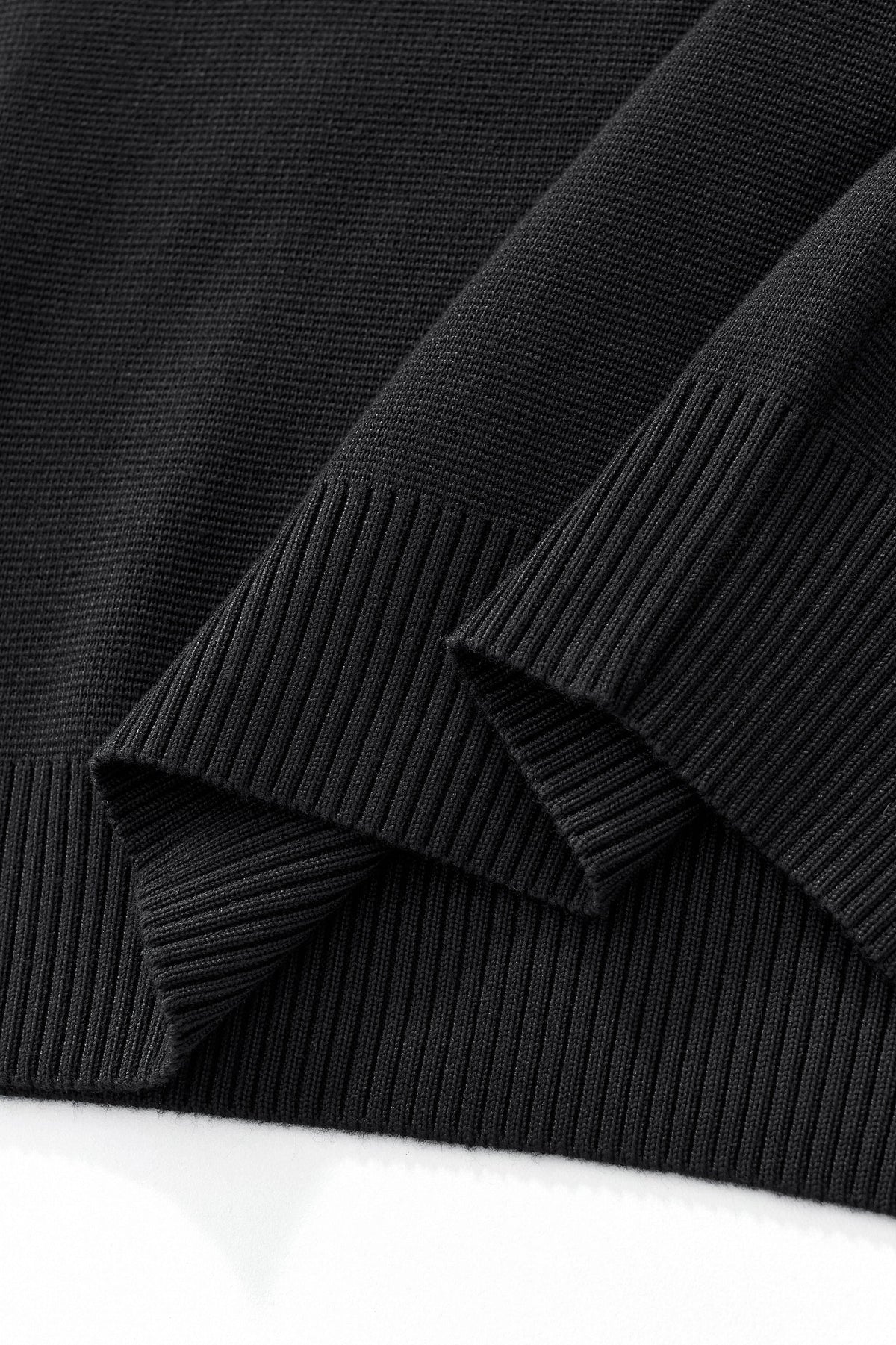 Lustre Knit LS Polo BLACK/BLACK
