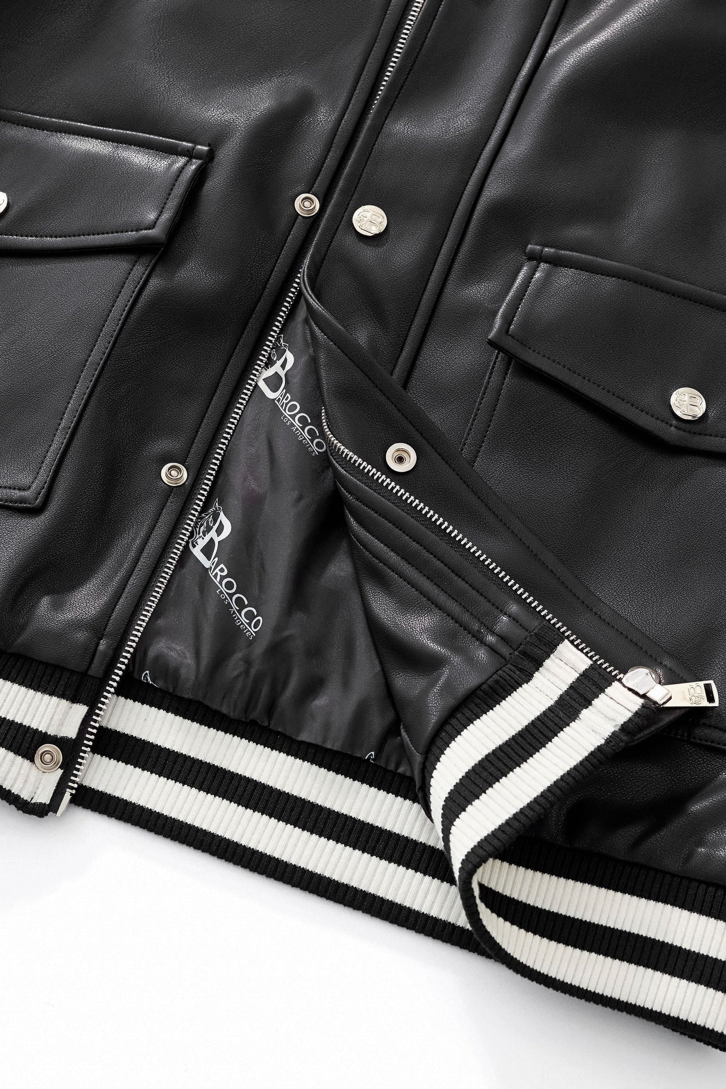 Prestige Varsity PU Jacket BLACK
