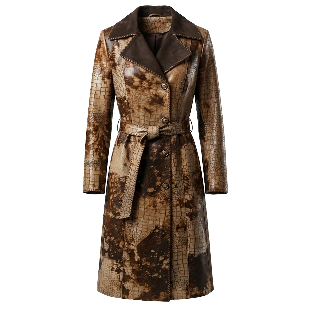 Kashani AMR-50 ladies trench coat in brown