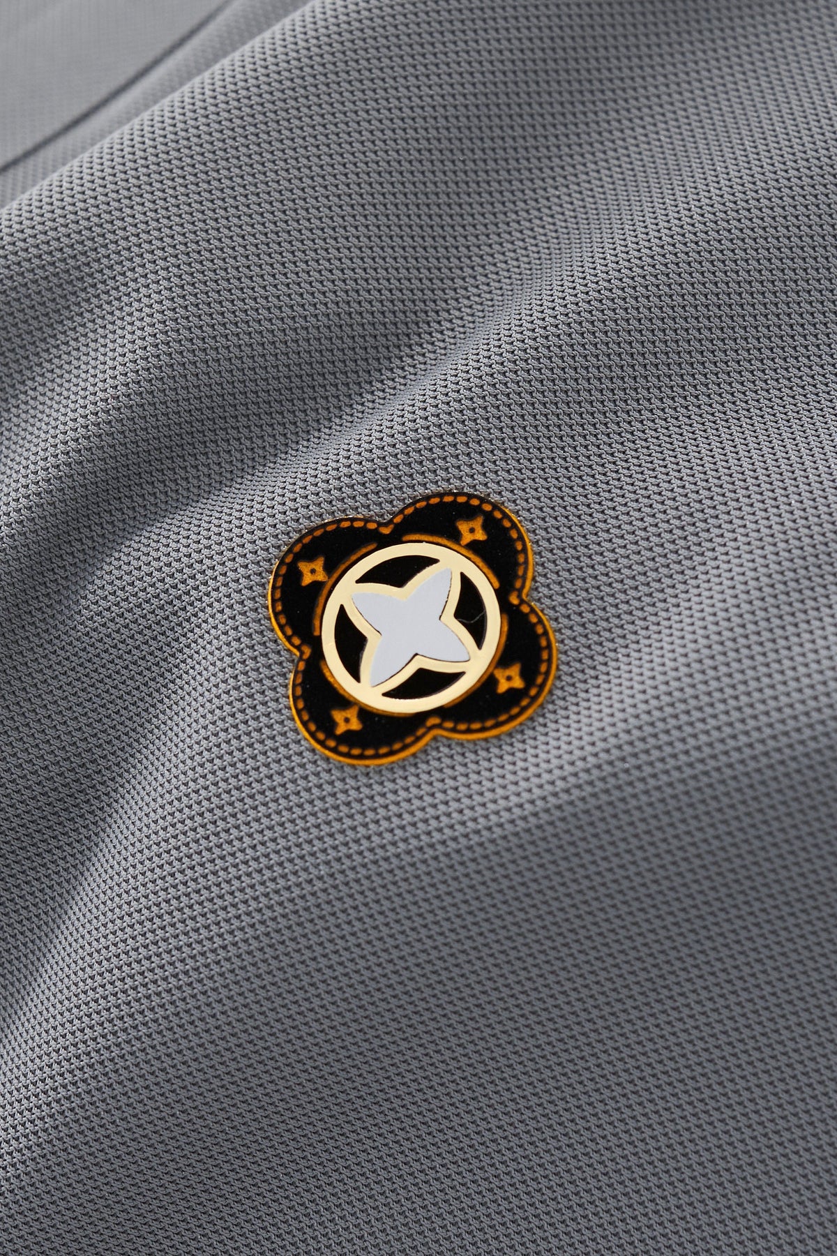 Pattern Trim Performance Polo – El Baron GREY