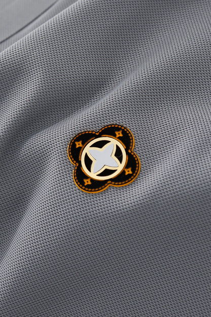 Pattern Trim Performance Polo – El Baron GREY
