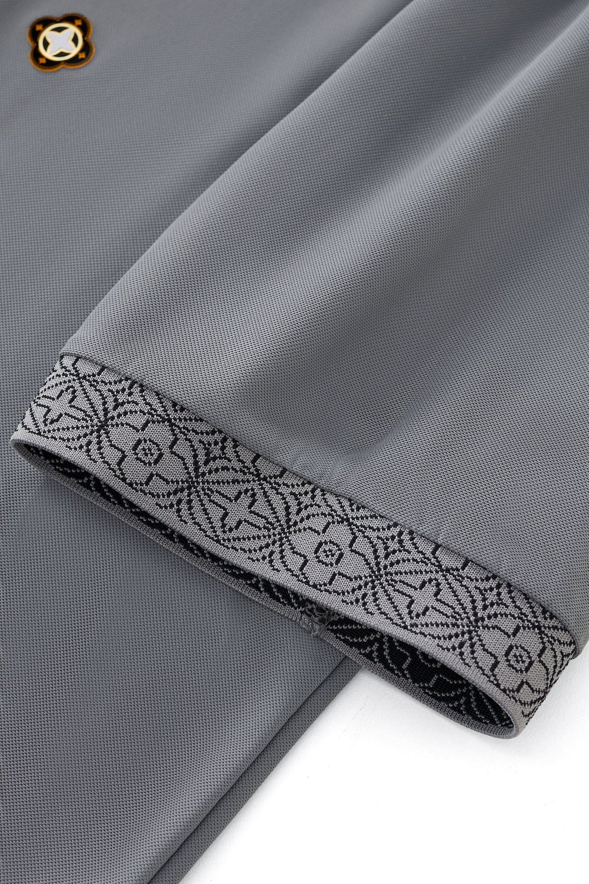 Pattern Trim Performance Polo – El Baron GREY