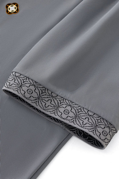 Pattern Trim Performance Polo – El Baron GREY
