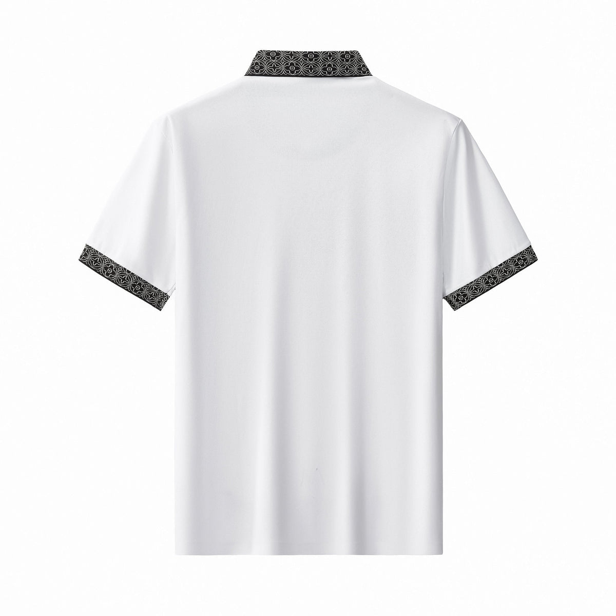 Pattern Trim Performance Polo – El Baron WHITE