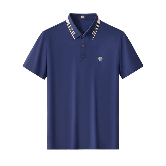 Signature Trim Performance Polo – El Baron NAVY