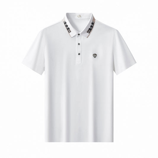 Signature Trim Performance Polo – El Baron WHITE
