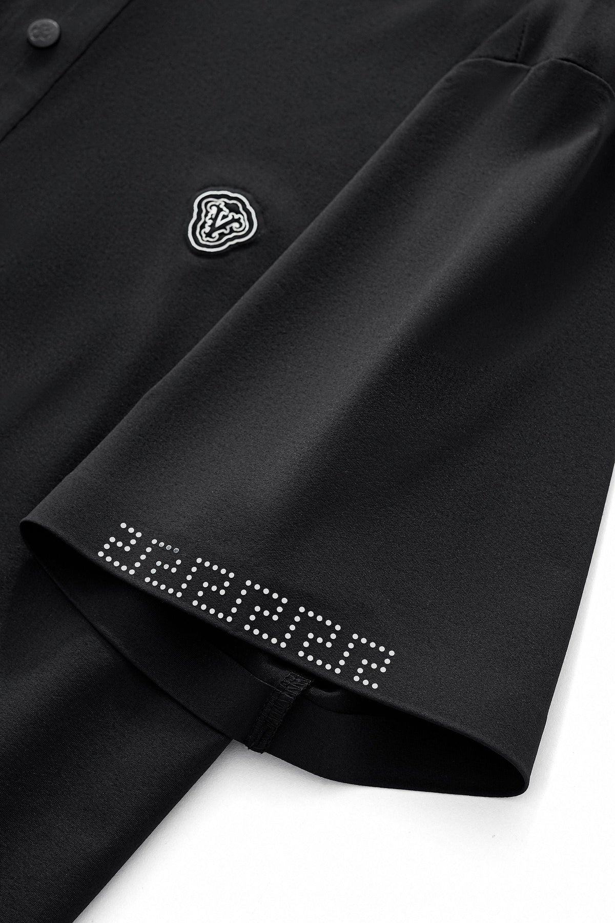 Perforated Collar Performance Polo – El Baron BLACK/SILVER