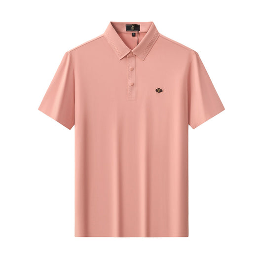 Embossed Placket Performance Polo – El Baron BRICK