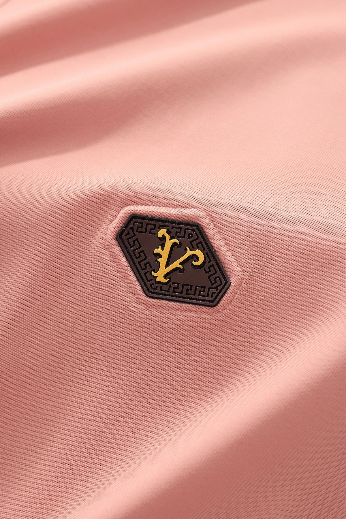 Embossed Placket Performance Polo – El Baron BRICK
