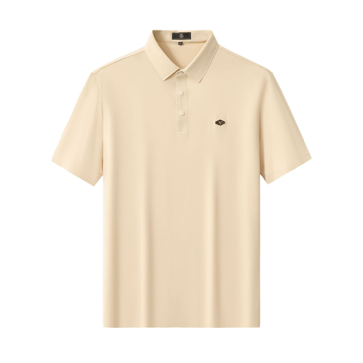 Embossed Placket Performance Polo – El Baron KHAKI