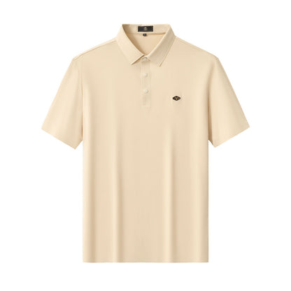 Embossed Placket Performance Polo – El Baron KHAKI