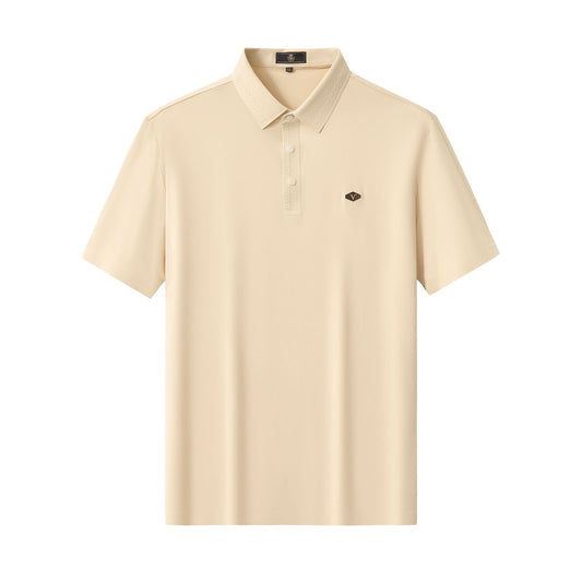 Embossed Placket Performance Polo – El Baron KHAKI
