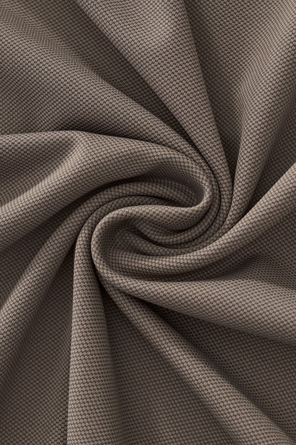 Textured Collar Performance Polo – El Baron KHAKI